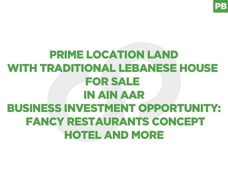 PRIME LOCATION -TRADITIONAL LEBANESE HOUSE- AIN AAR REF#PB128405 0