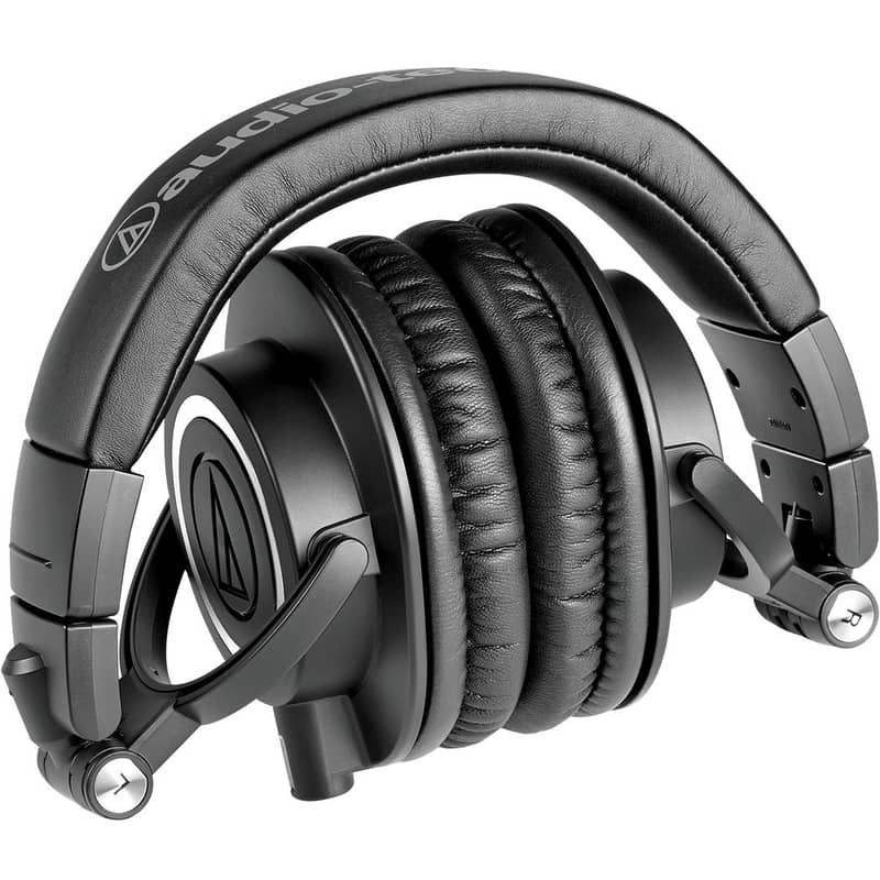 Audio-Technica ATH-M50x Studio Monitoring Headphones - Black on Silver 1
