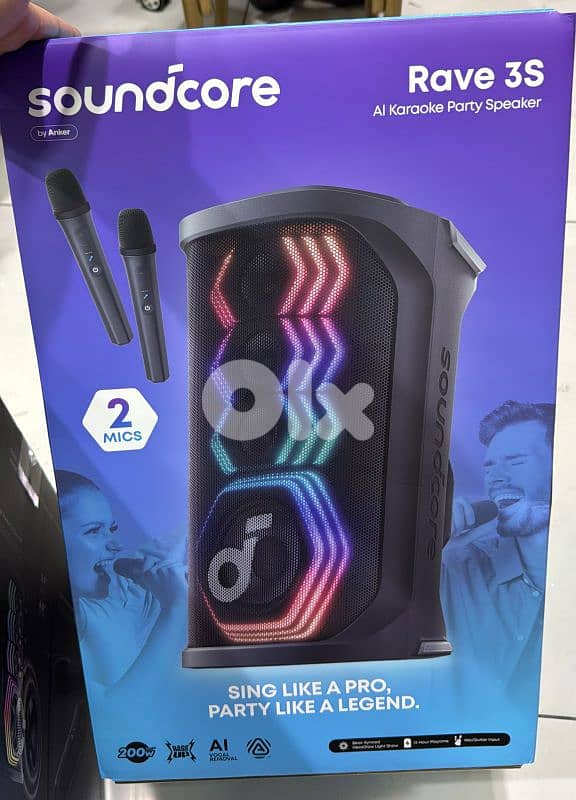 Anker soundcore Rave 3s Ai Karaoke Party Speaker 0