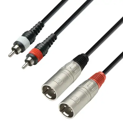 Adam Hall Cables 3 STAR TMC 0300 - Twin Cable, Adam Hall® 2 XLR Male x