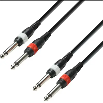 Adam Hall Cables 3 STAR TPP 0300 - Twin Cable, Adam Hall® 2 Jack TS x