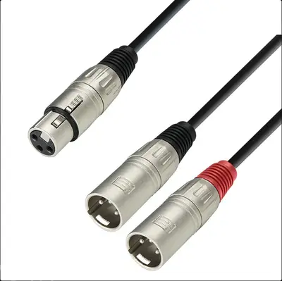 Adam Hall Cables 3 STAR YFMM 0100 - Y Cable, Adam Hall® 2 XLR Male x X