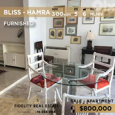 Apartment for sale in Hamra ML189 شقة  للبيع في حمرا