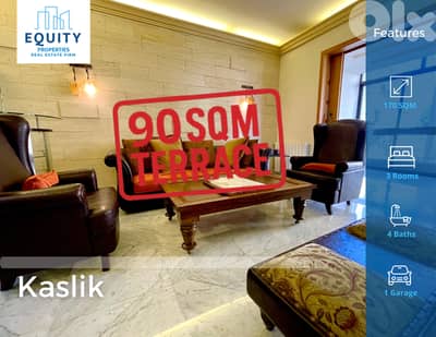 Furnished 170 SQM Apartment With Terrace For Sale In Kaslik #RK224658
