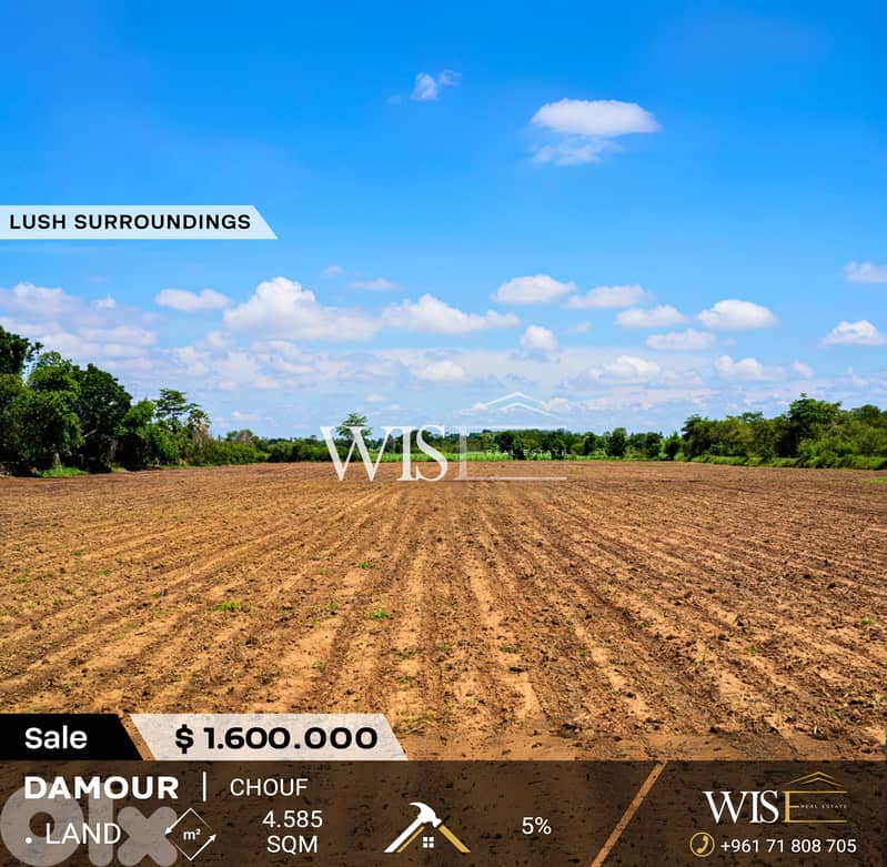 4,585 SQM Land for SALE in Damour – Chouf! 0