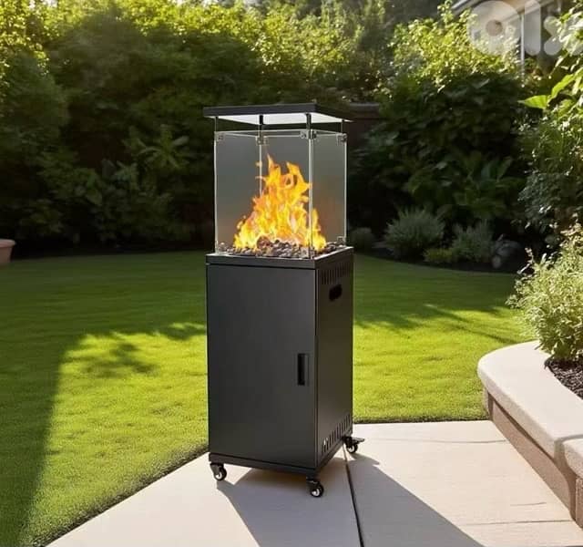 Wave glass indoor/outdoor gas patio heater 138x42cm 3