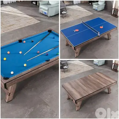 3 in 1 Table,pingpong,billiard طاولة، بينغ بونغ، بيليارد