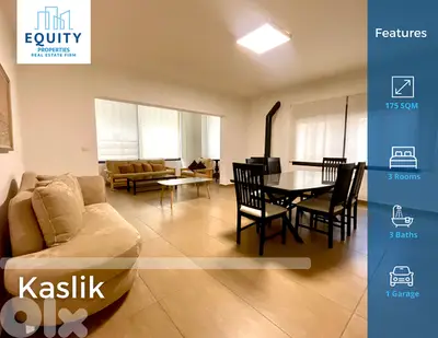 Furnished 175 SQM Apartment For Rent In Kaslik شقة للإيجار #RK225458