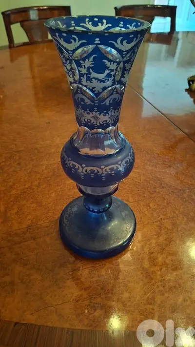 Antique beautiful blue vase in perfect condition