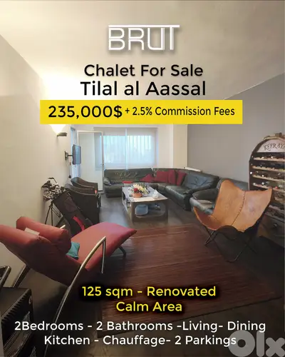 125 sqm Chalet for sale in tilal el assal -Kfardebian