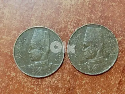 ملك فاروق الاول ملك مصر اصدار 1938 برونز