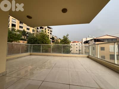 L19727 - Spacious Apartment With Terrace For Rent in Mansourieh