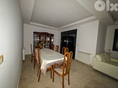 Fully Furnished Apartment in Mazraat Yachouh, Metn with Sea View