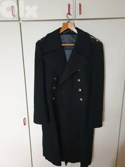authentic Soviet Navy black wool coat