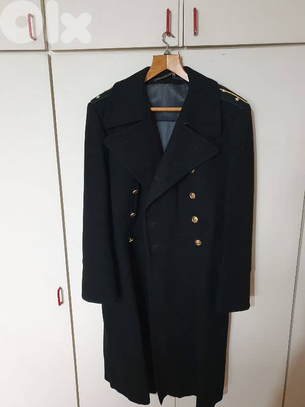 authentic Soviet Navy black wool coat 0