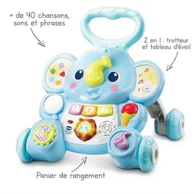Babywalker Trottino Elephant withframe stop very gd condition like new
