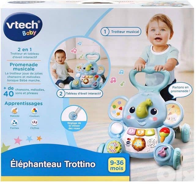 Babywalker Trottino Elephant withframe stop very gd condition like new 1