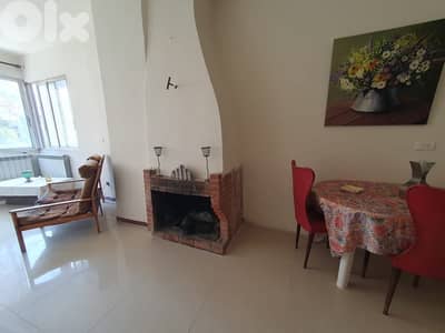 Chalet for rent in Faraya with balcony and mountain view.