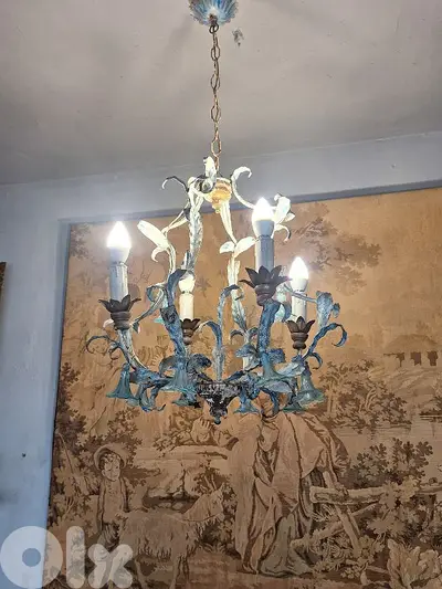 antique french leaf chandelier