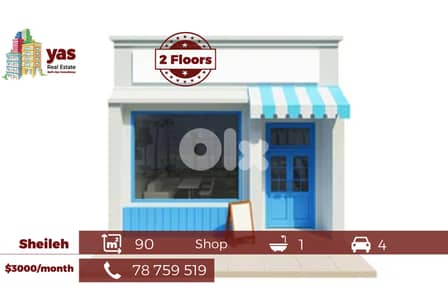 Sheileh 90m2 | Shop 2 floors | 500m2 Warehouse / Showroom | Main Road