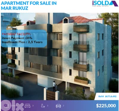 3 bedroom apartment with payment facilities 4sale in Mar Roukoz