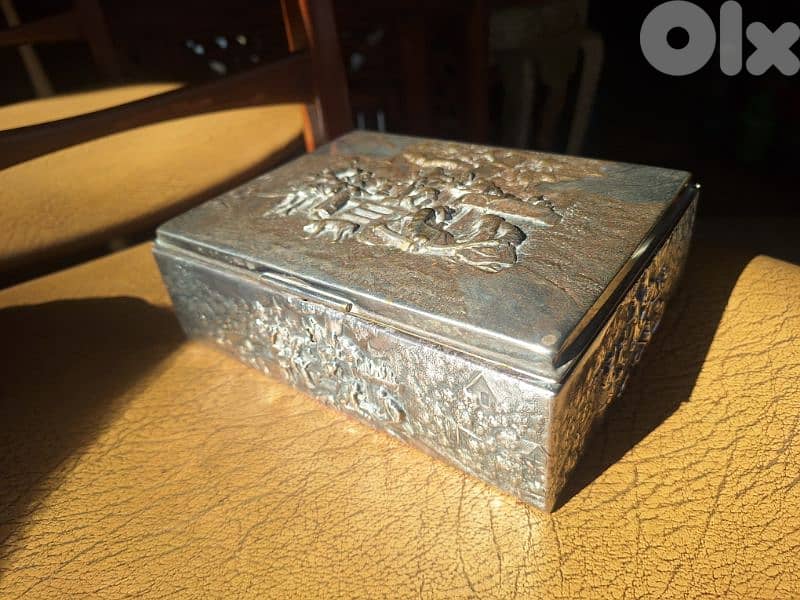 vintage box silver plated hand made 0