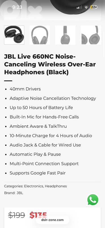 JBL live 660NC noise cancellation LIKE NEW 2