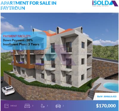 Under CO. Apartment+Pool with payment facilities 4sale in Faytroun