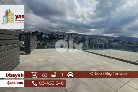 Dbayeh 83m2 | office |  Prime Location | Big Terrace | OH