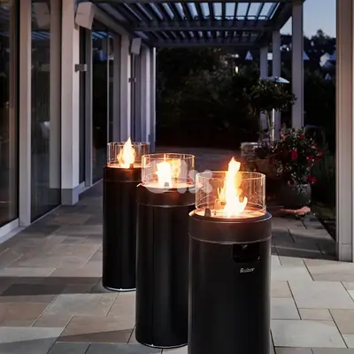 patio gas heater glass round دفاية غاز