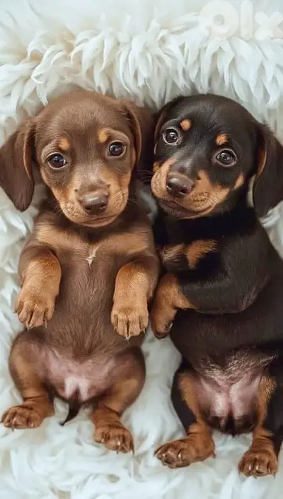 Chocolate & tan Dachshund Puppies in store /dog كلاب Delivery