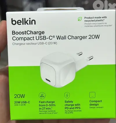 Belkin boostcharge 20w compact usb-c wall charger