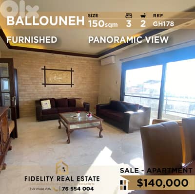 Apartment for sale in Ballouneh GH178   شقة للبيع في بلونة