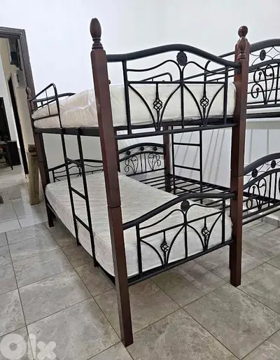 تخت مفرد طابقين 90 سم ماليزي شغل برا