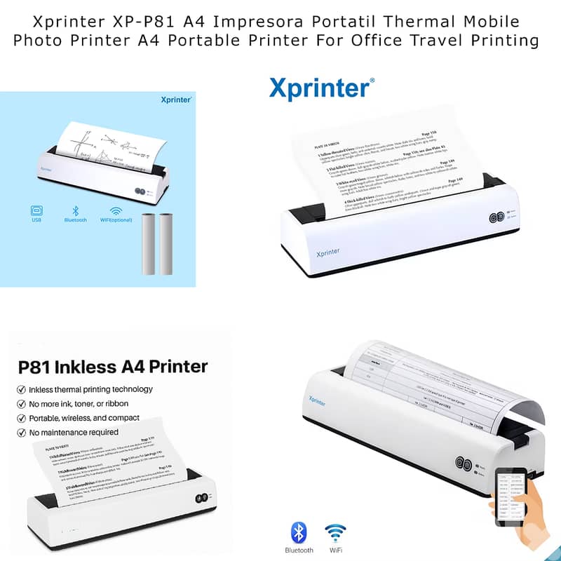 PORTABLE A4 PRINTER INKLESS 0