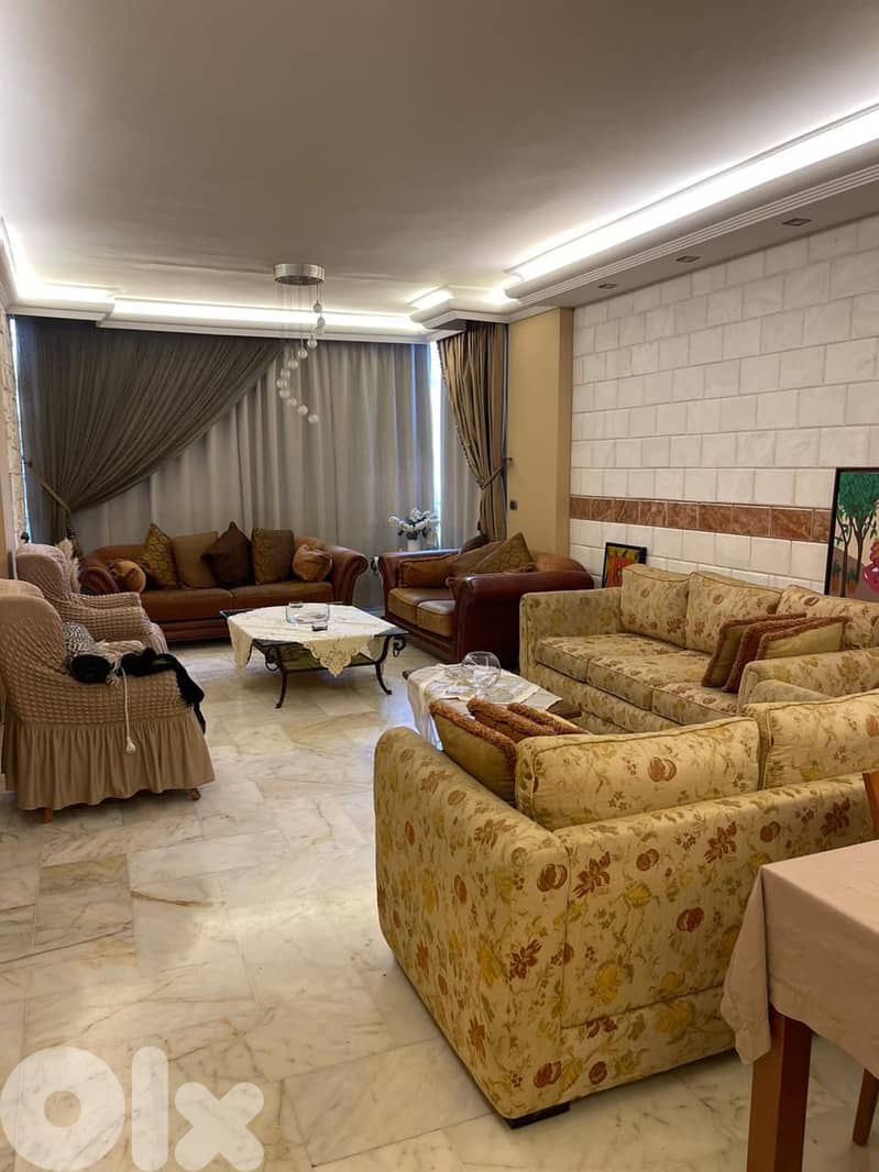 FULLY FURNISHED APARTMENT FOR RENT IN MANSOURIEH + TERRACE, (MANR-281) 0