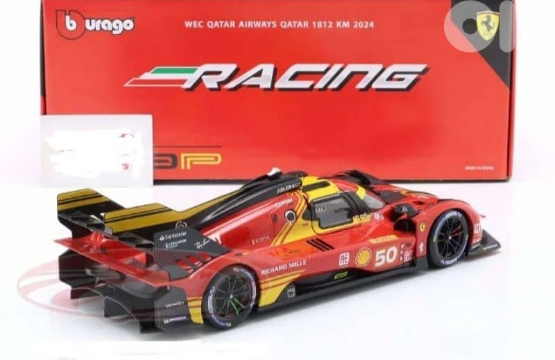 Ferrari 499P (WEC Quatar 2024) diecast car model 1;18 4