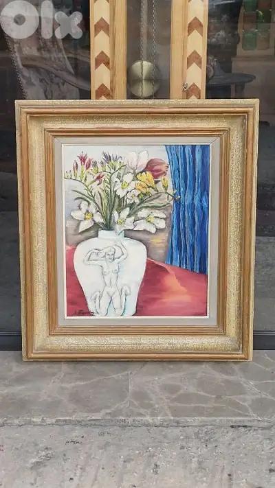 لوحة رسم زيتي اوروبية لوحة رسم زيتي اوروبية