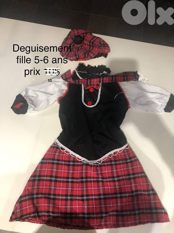 déguisement 5$ chaque 1