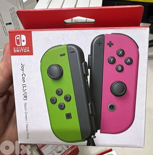 Nintendo Joy-con neon green/neon pink 0