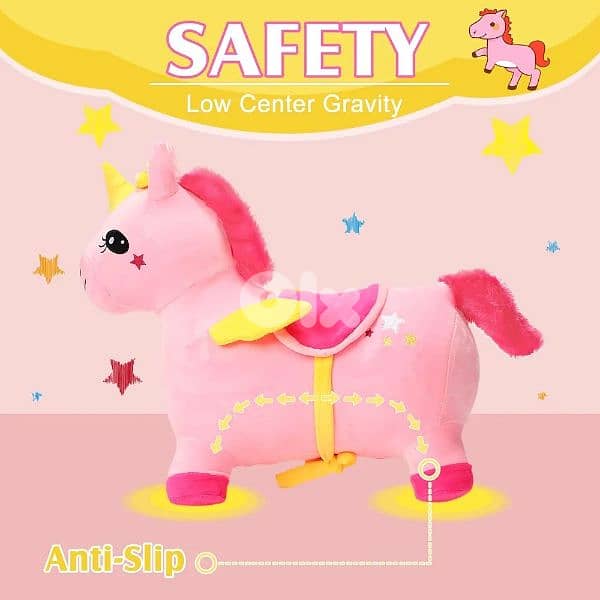 aoriher unicorn hopping horse plush 2