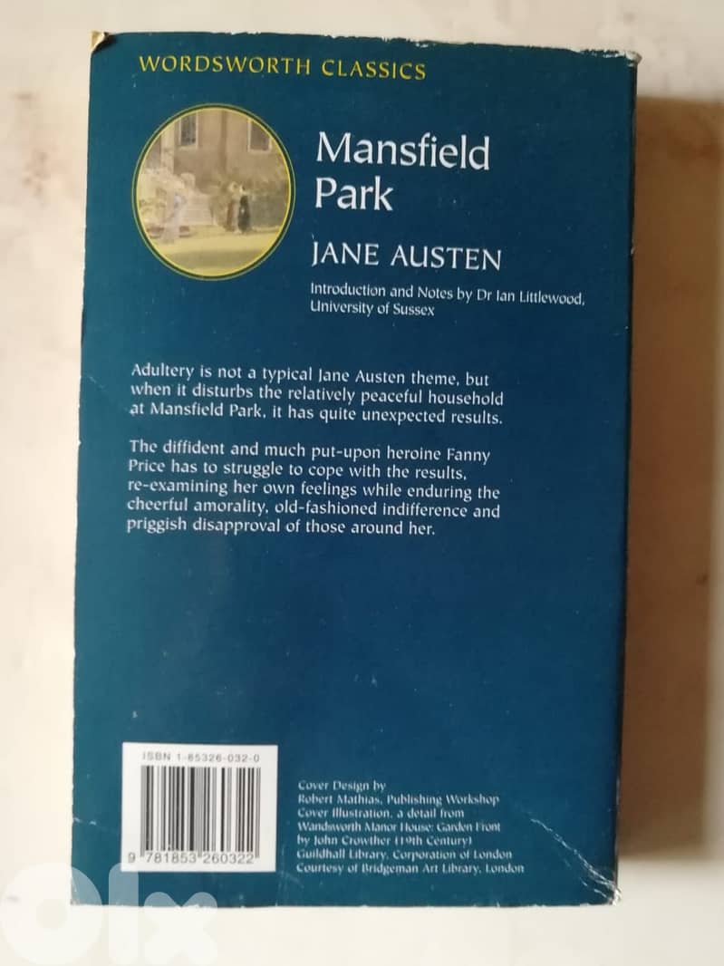 JANE AUSTEN - Mansfield Park - 2000 Wordsworth Classics Soft Cover 2