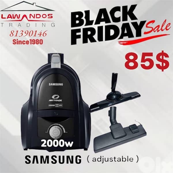 Samsung Vacuum cleaner bagless 2000w adjustable 0