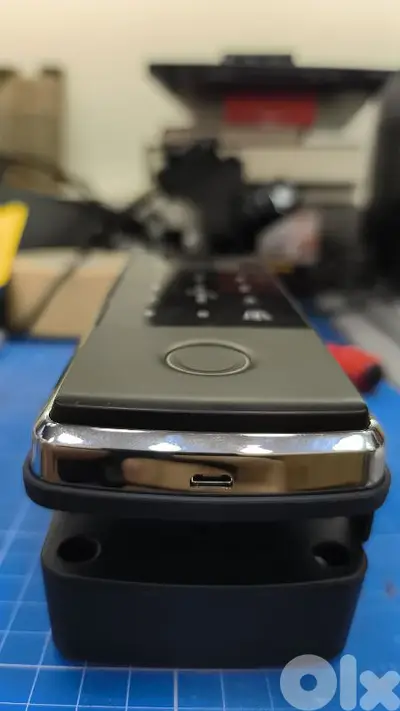 fingerprint and code glass door lock