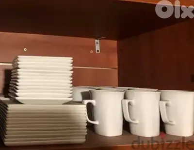 white italian mugs  with saucer