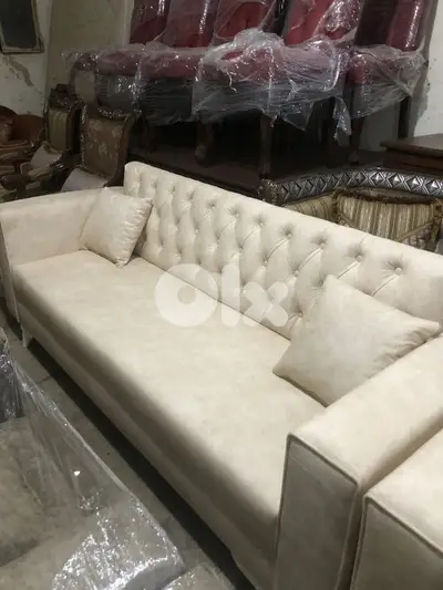طقم كنبايات شغل توصاية خشب شوح اسفنج إكسترا جديد