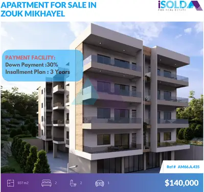 107m2 Apartment core+shell+mountain view 4sale with payment facilities