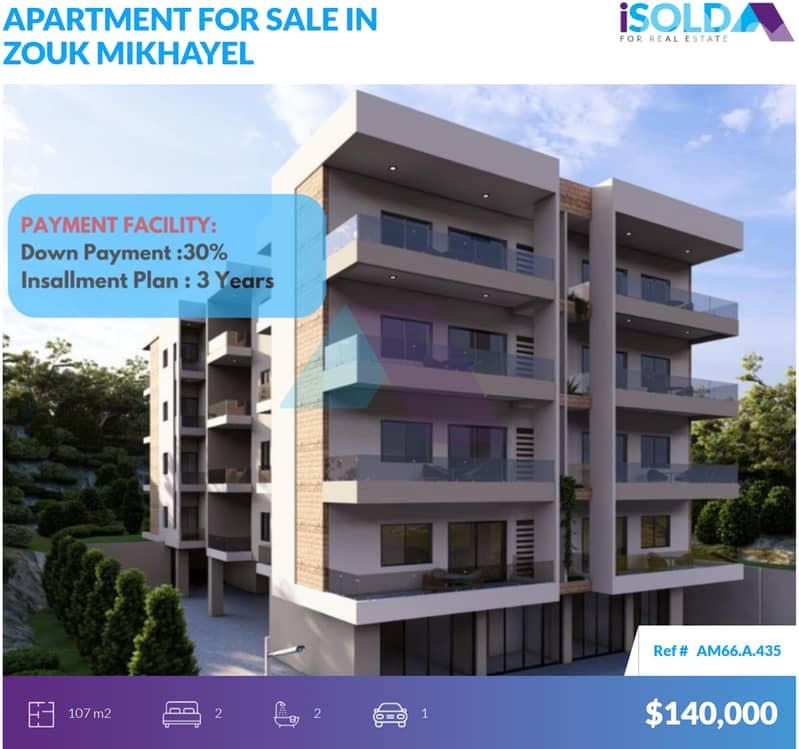 107m2 Apartment core+shell+mountain view 4sale with payment facilities 0