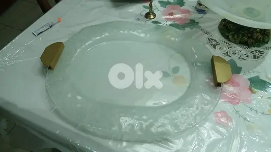 صينية زجاج محجر
