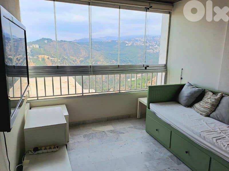 Fully Furnished Apartment in Dik El Mehdi, Metn with Mountain View 0